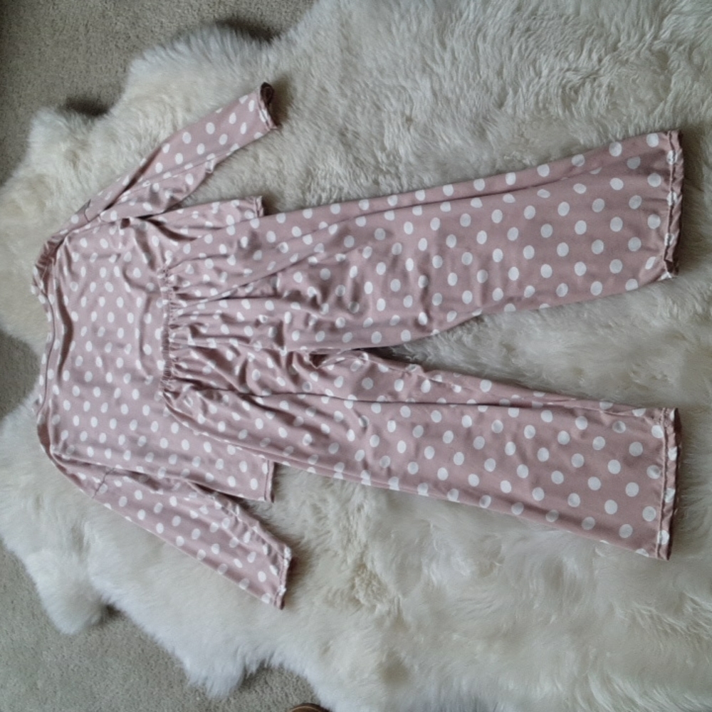 Pink and White Polka Dot Pajamas - Picture 2 of 3
